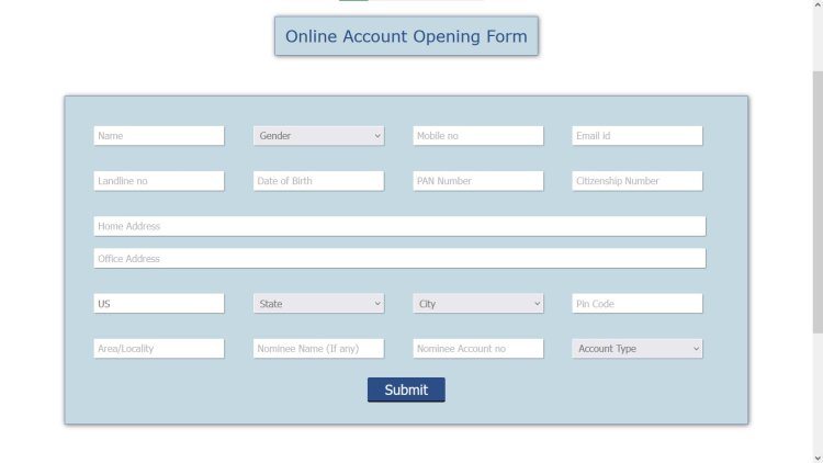 opening account form