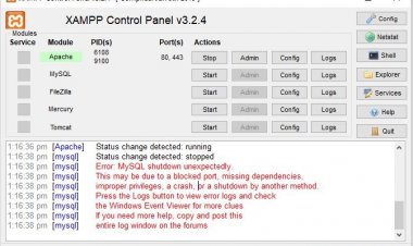 How to fix the problem “Error: MySQL shutdown unexpectedly” in XAMPP
