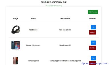 CRUD application in PHP