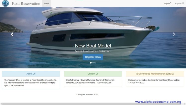 Boat reservation system using PHP with source code
