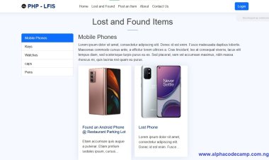 Lost and found information system in PHP free download